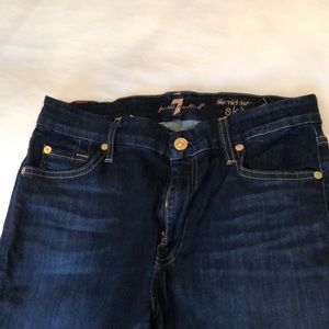 7 mid rise ankle skinny jeans size 29